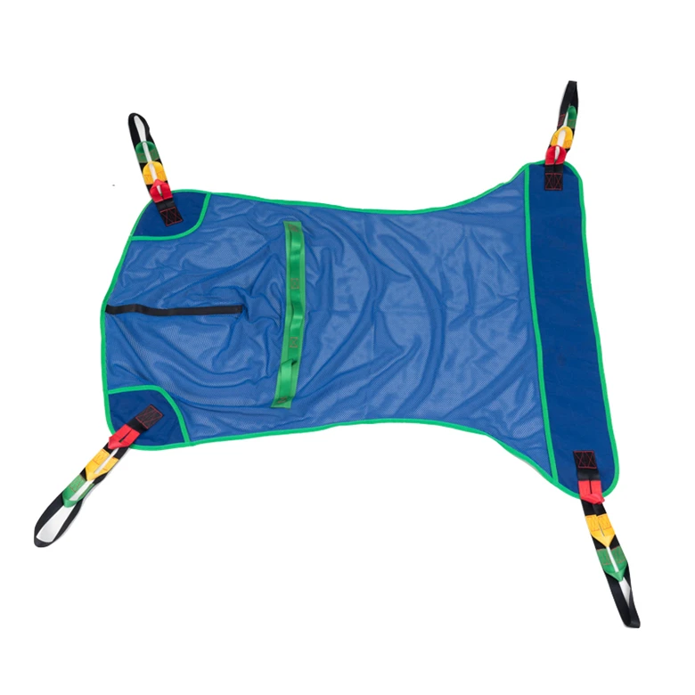 Polyester Mesh Medical Patient Transfer Lifting Slings with 4 Point Spreader Option for Hospital Moving