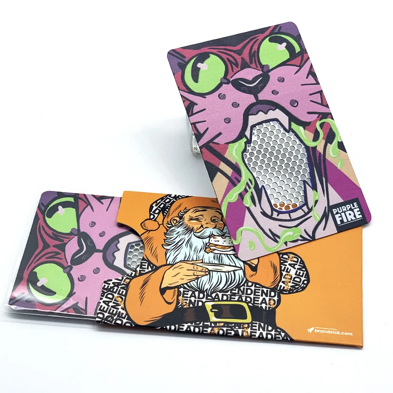 Custom logo Credit Card Size Herb Grate Card Metal Business Cards Crush Herbs