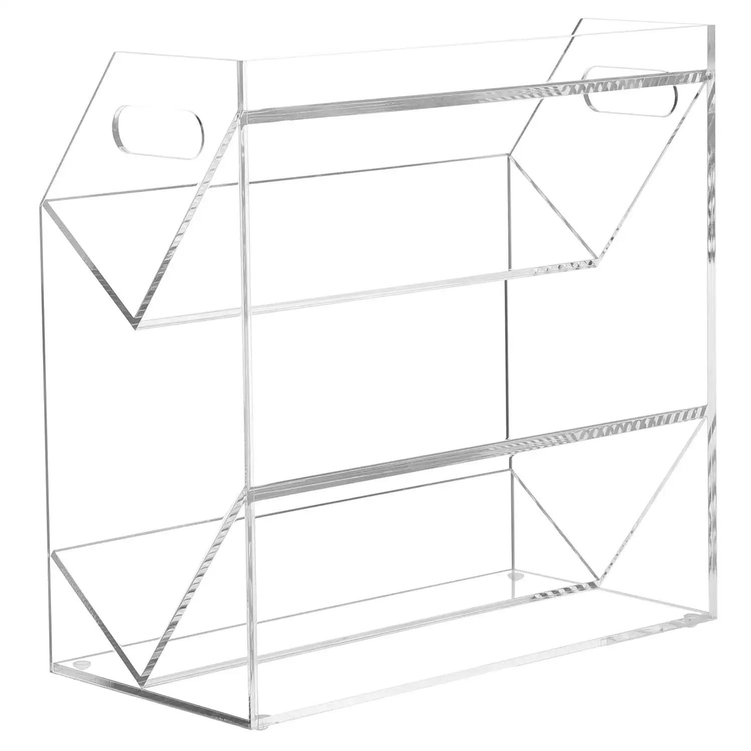 Custom Clear Acrylic Cassette Tape Holder Desk Tape Cassette Organizer Shelf Retro Audio Tape Storage Racks