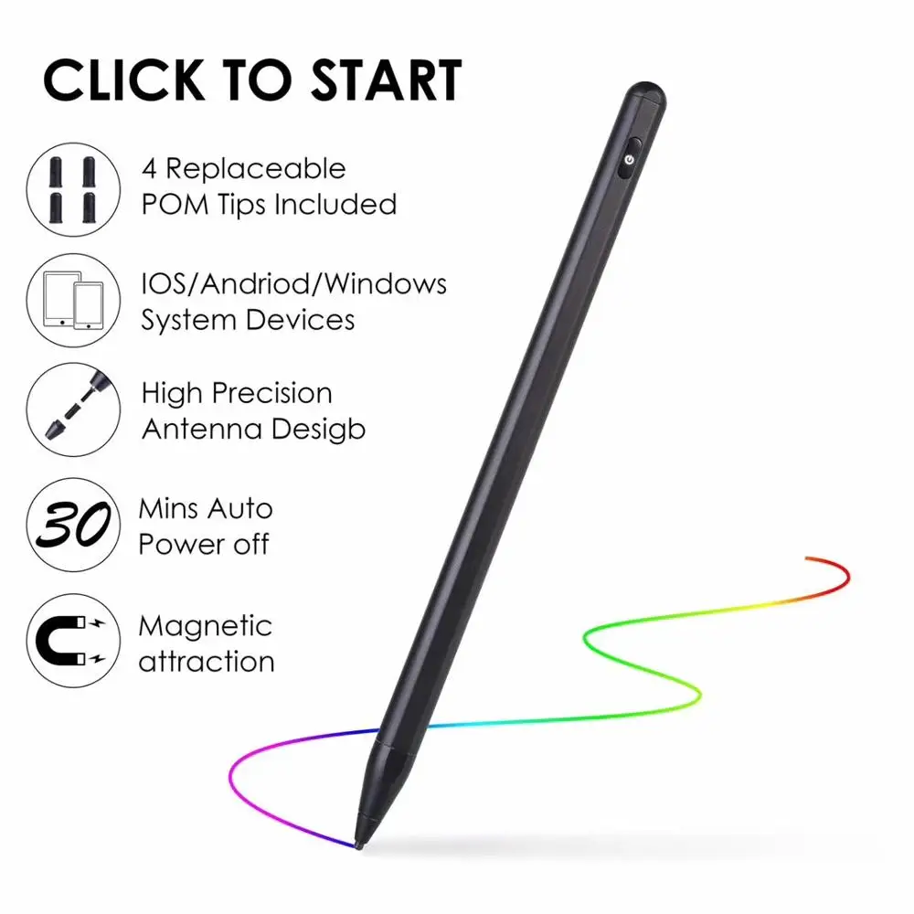 2019 Hot selling Magnetic High Sensitivity and Precision Active Stylus Pen for Touch Screen Devices