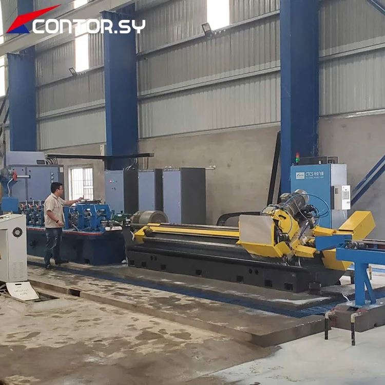 Contor Flying Cut Off Machine Tube Mill Line For Cold Steel Coil