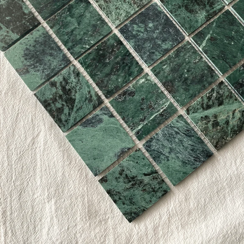 Polished Surface Italian New Sukabumi Green Marble Mosaic Swimming Pool Tile