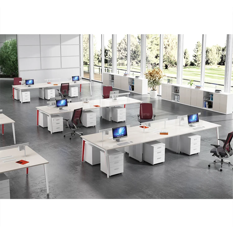 Modern Design Office Furniture modular cubicle Workstation 2,4, 6 Seater Office Workstation Desk
