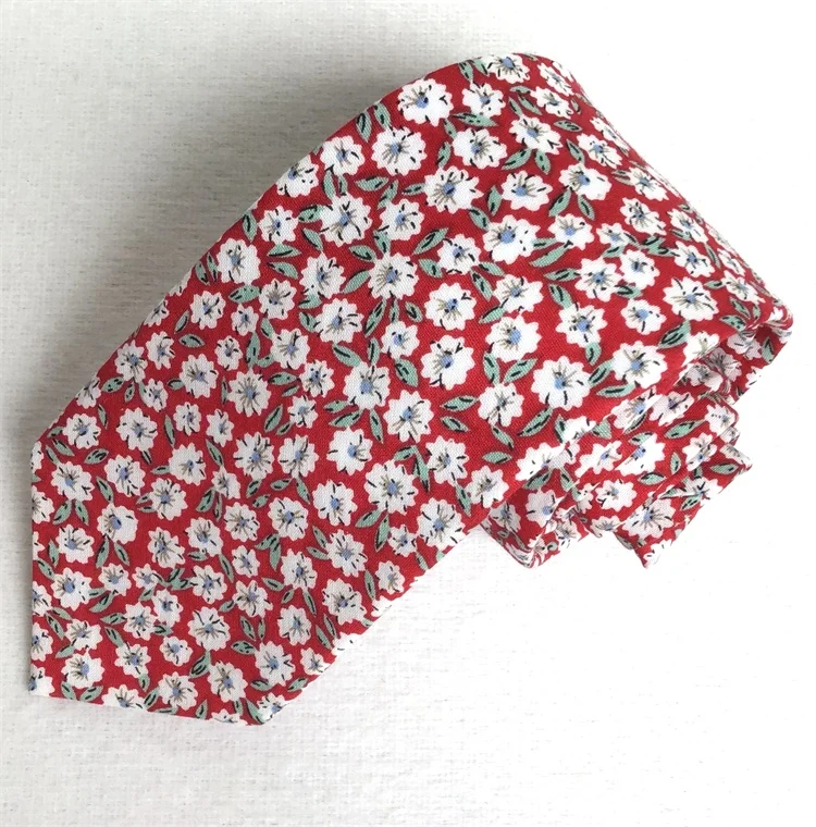 Polyester Cotton made floral flower printed ties
