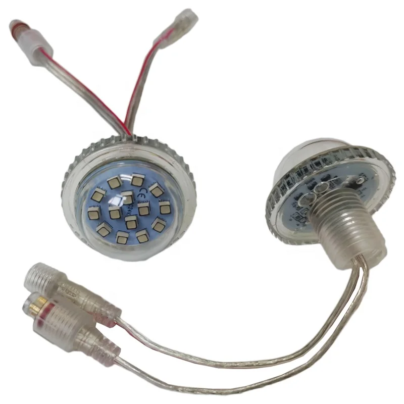 Amusement rides led pixel light 35mm 9led full color waterproof rgb funfair lamp