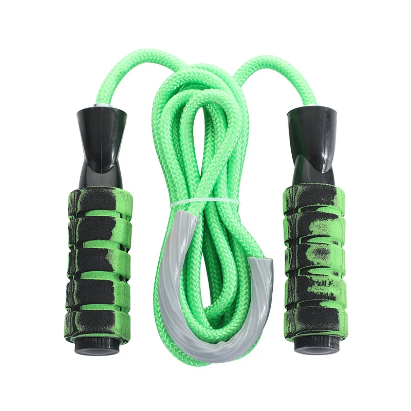 Heavy Adjustable Weighted Skipping Jump Rope Ball Bearing Foam Cable Handle Home Gym Workouts Accessories