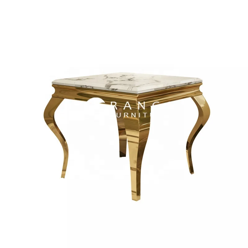 Wholesale European Modern Bedroom Bedside Table Marble Living Room Small Square end side Table