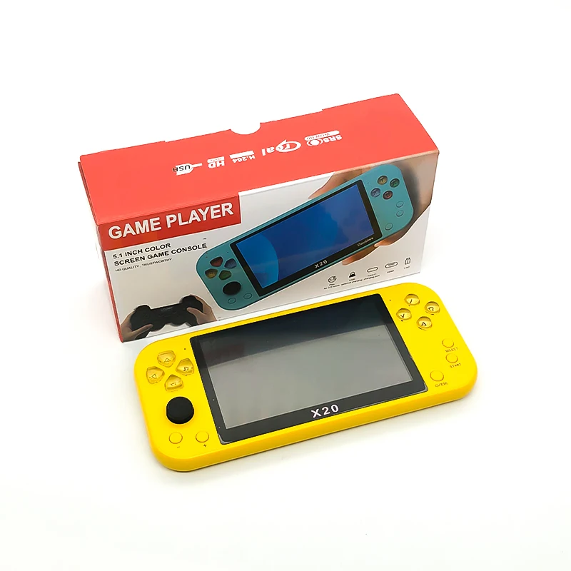 Wholesale X20 5.1 inch Portable Retro Video Game Console Handheld Game Player 32 bit game arcade machine