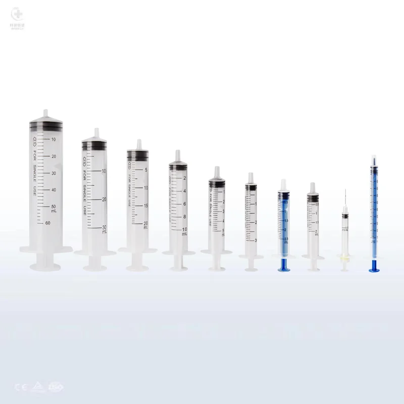 CE/ISO certified 1ml 2ml 3ml 5ml 10ml 10ml 20ml 50ml Stainless steel disposable syringe