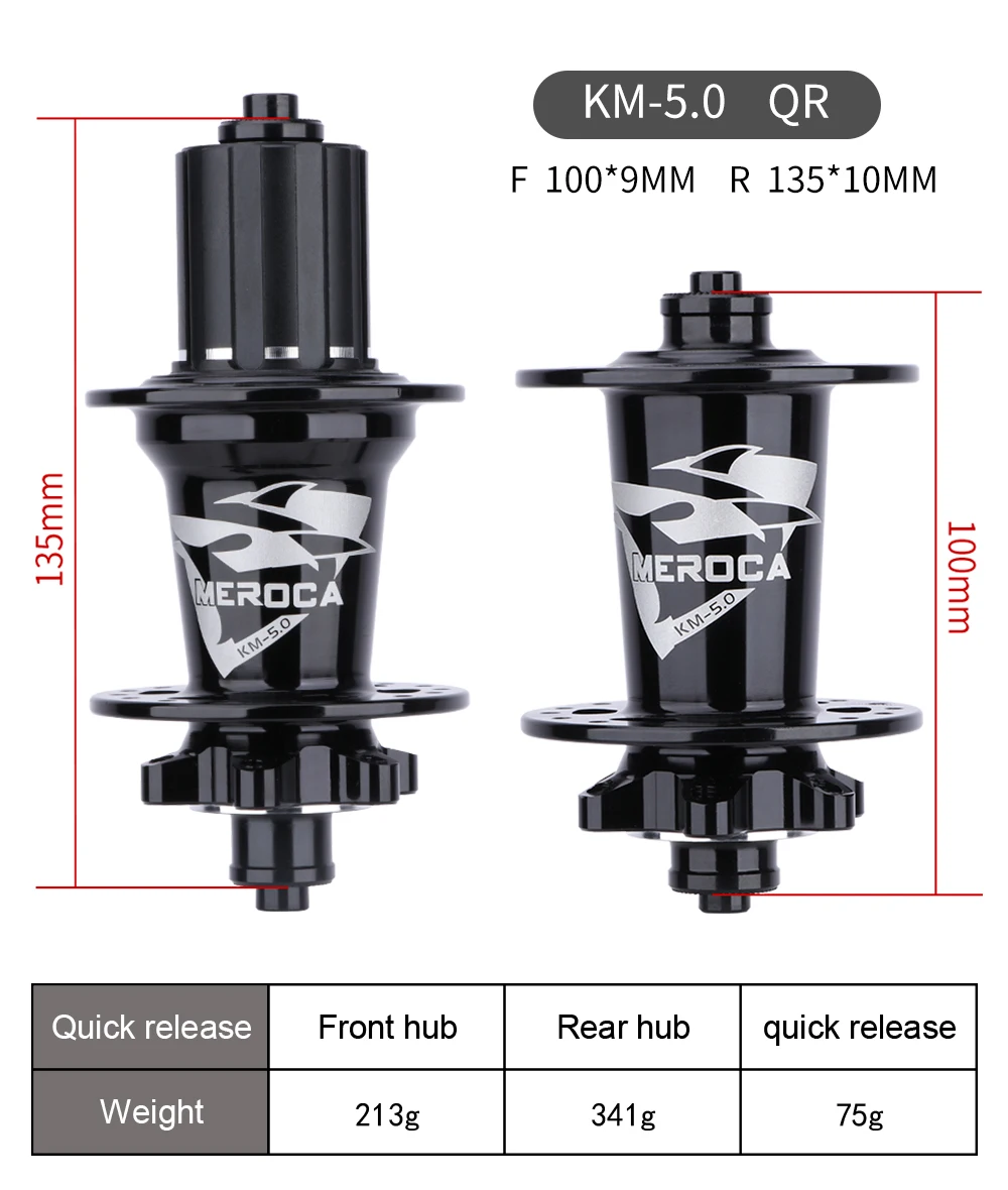 MEROCA Bicycle Hubs 5 Bearing MTB Mountain Bike Hub 8 9 10 11 Speed Ratchet Freehub 6 Pawls 32 Furos For Shimano HG Cassette