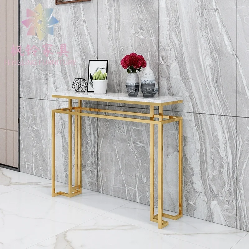 Wholesale Bulk Console Tables For Living Room Furniture Console Table With Marble Retro CT011