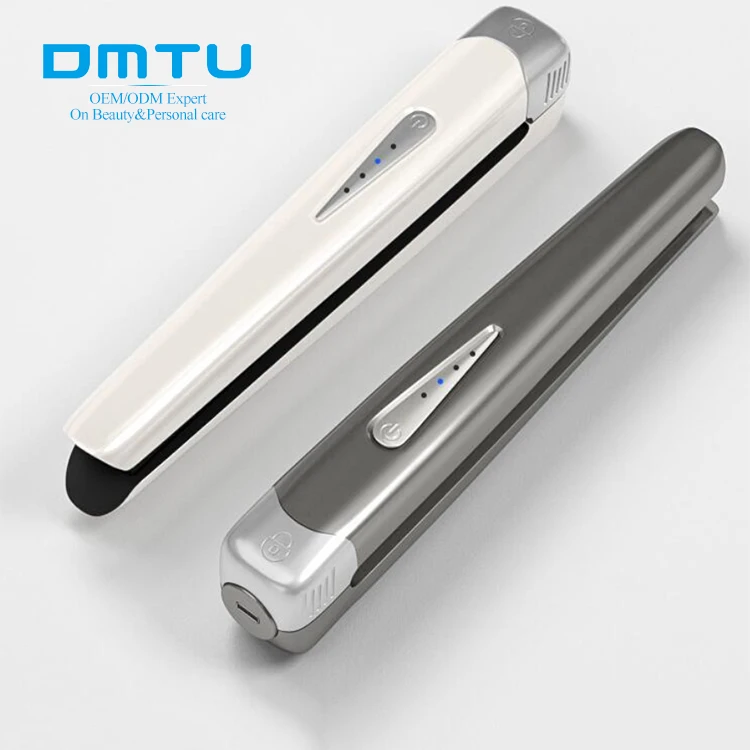 Mini wireless splint female USB rechargeable hair straightener dual purpose inner buckle portable curling iron