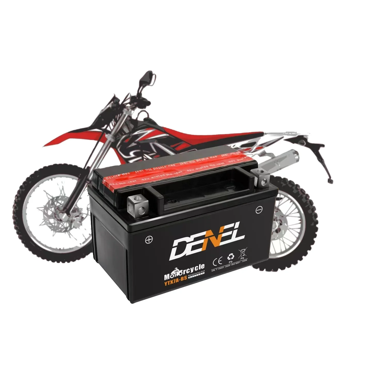 12v 7ah rechargeable YTX7A-BS motorcycle battery high-performance lead acid battery for Zongshen motorcycle