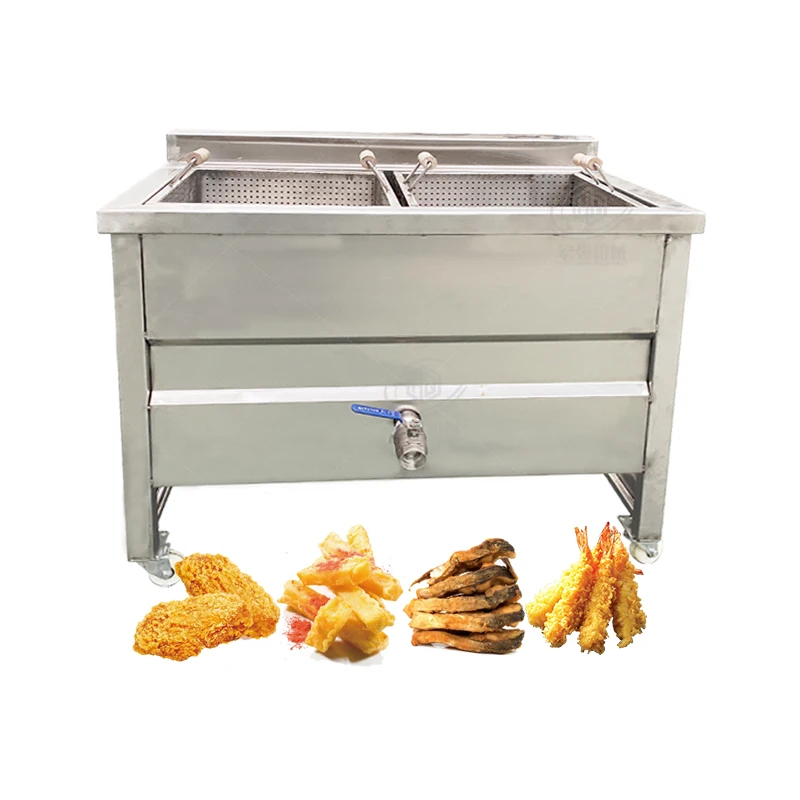Freidora Industrial Frutos Secos French Fries Machine Freidora Electric Dos Cubas