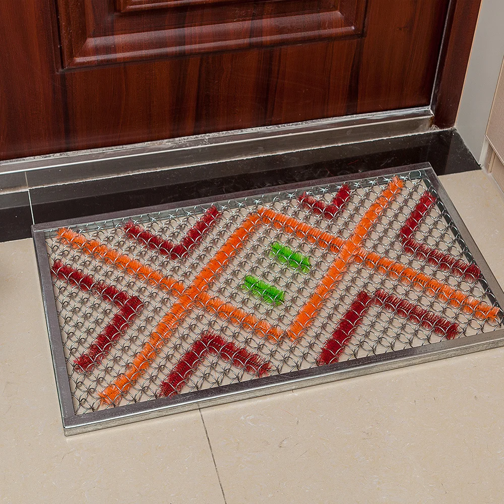 screen steel matting wire brush door mat Foot scraper mat/straw Anti-Slip Entrance Stainless Steel Wire Mesh Door Mat/Doormat