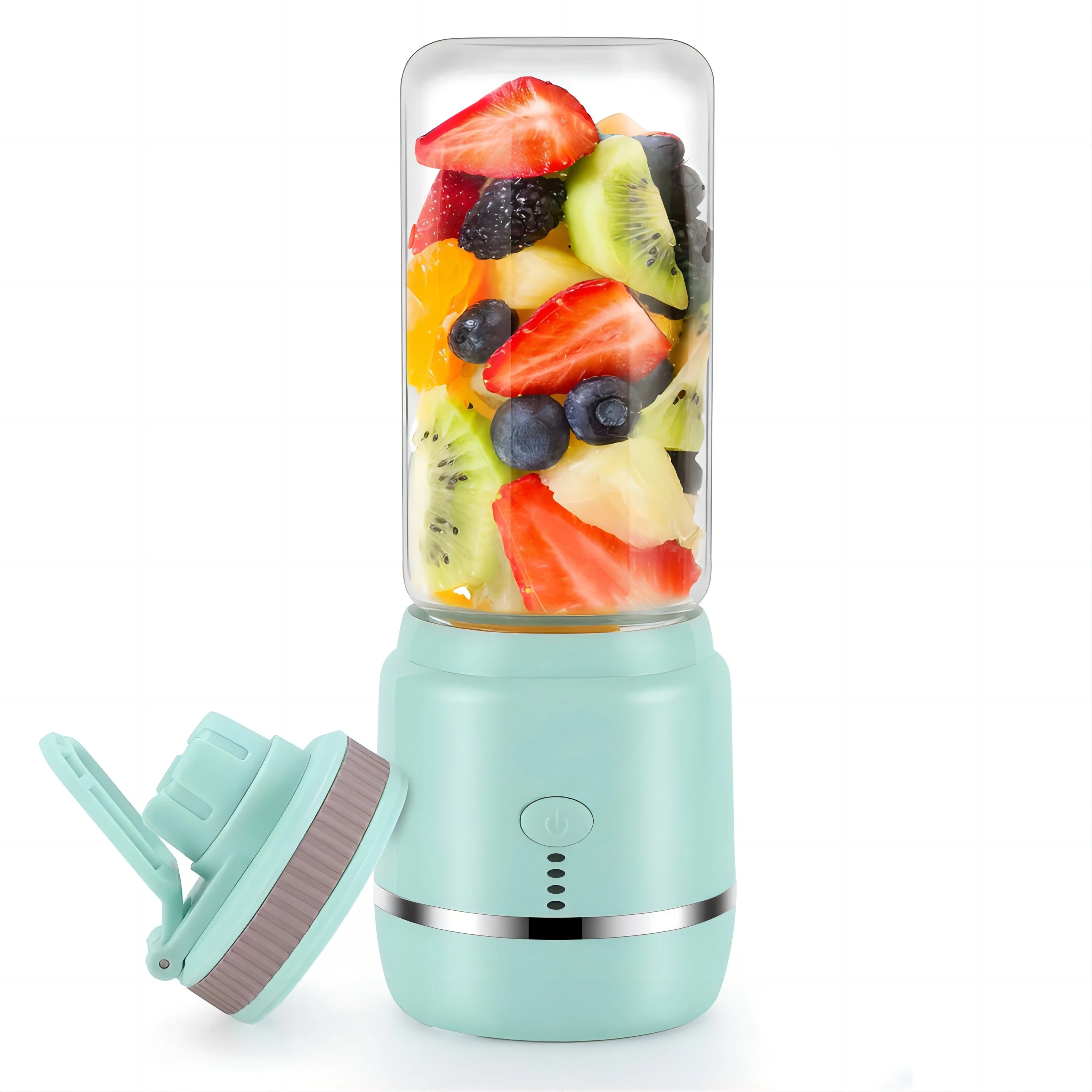 Newly Design 420 ML household Portable Juicer Blender Household Fruit Mixer- Six Blades USB Juicer Cup