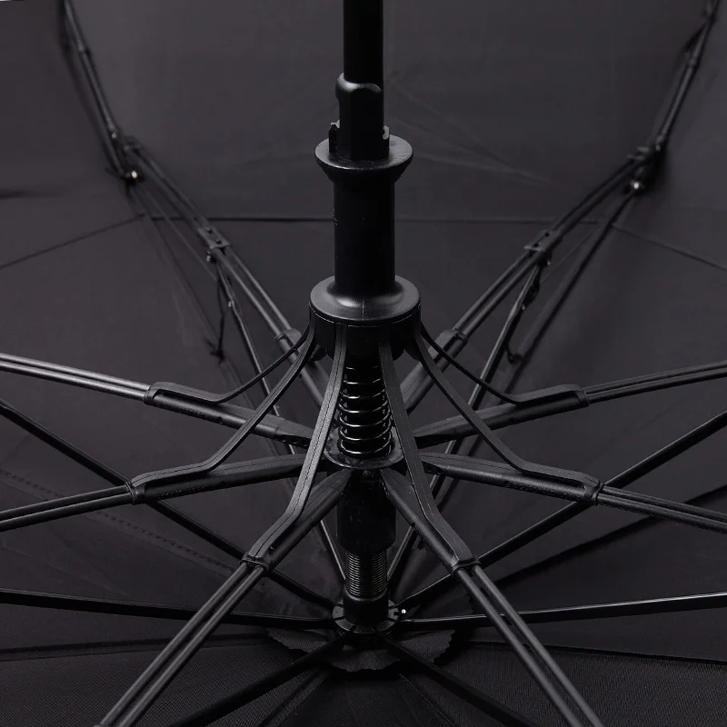 High Quality 28 Inch Large Long Double Vented Canopy Two Folding Golf Umbrella
