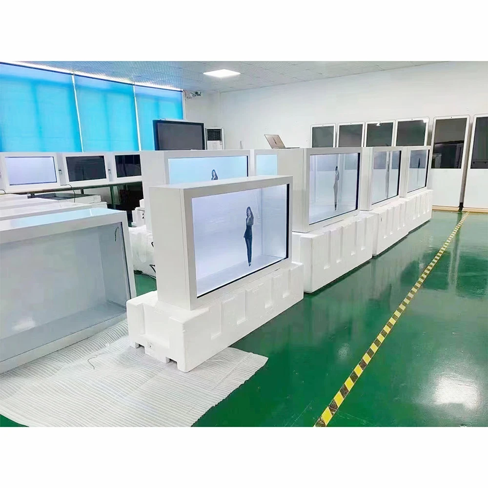 Custom LCD transparent display cabinet 3D HD display digital interactive stereoscopic projection display cabinet