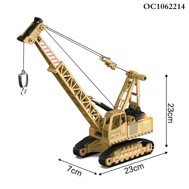 Wholesale free wheel alloy engineering diecast series truck toy small scale model simulation crane toys for boys