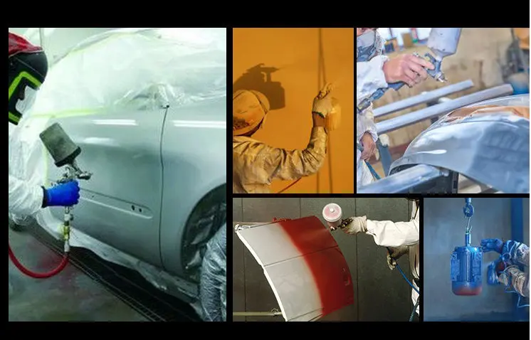 Spray gun three-piece auto repair spray gun 1.3/1.4/1.7 high atomization spray gun gravity type