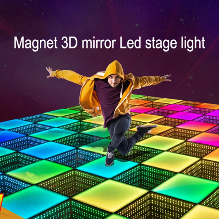 Portable Dancing Panels 3d Mirror Dj Nightclub Disco Party Wedding Stage Light Rgb Full Color Led Dance Floor