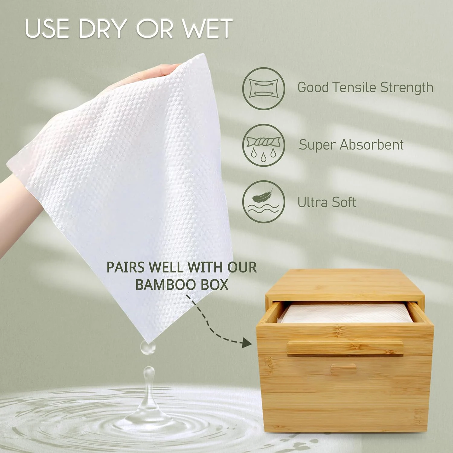 Soft Pack Disposable Spunlace Artificial Cotton Facial Tissues 50/80 Sheets Customizable Cleaning Adults Household Use Skin Care