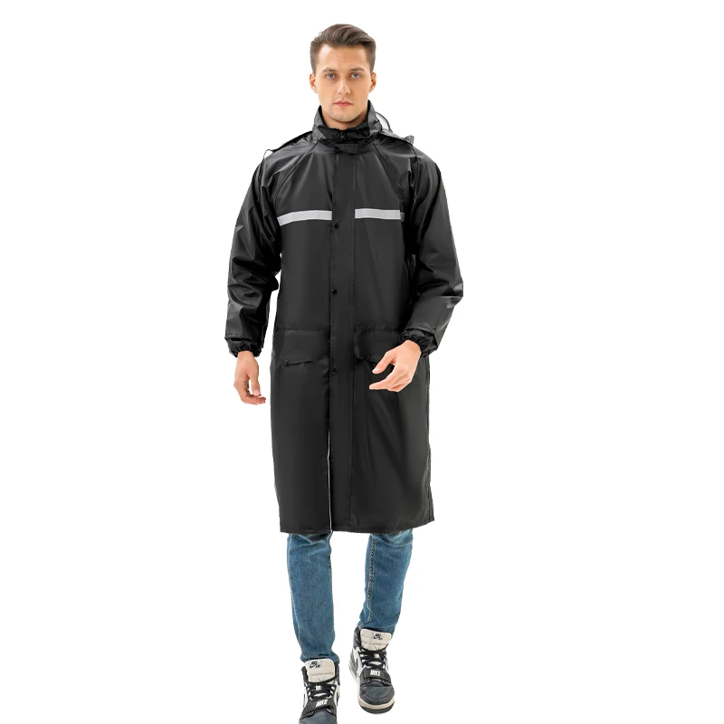 High Quality PVC Oxford Cloth Outdoor Raincoat Hooded Thick Poncho for Motorcycle Riding Hot Sale for Adults Travel