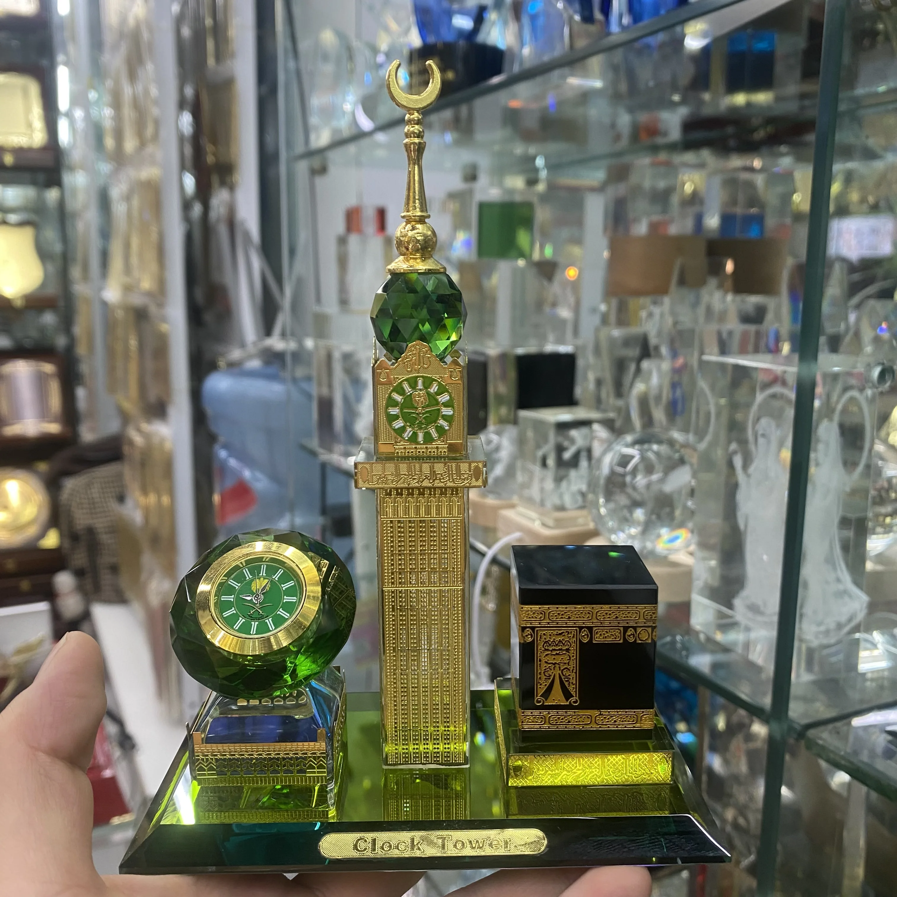 Кристалл Макка Мекка башня с часами Исламские мусульманские религиозные подарки