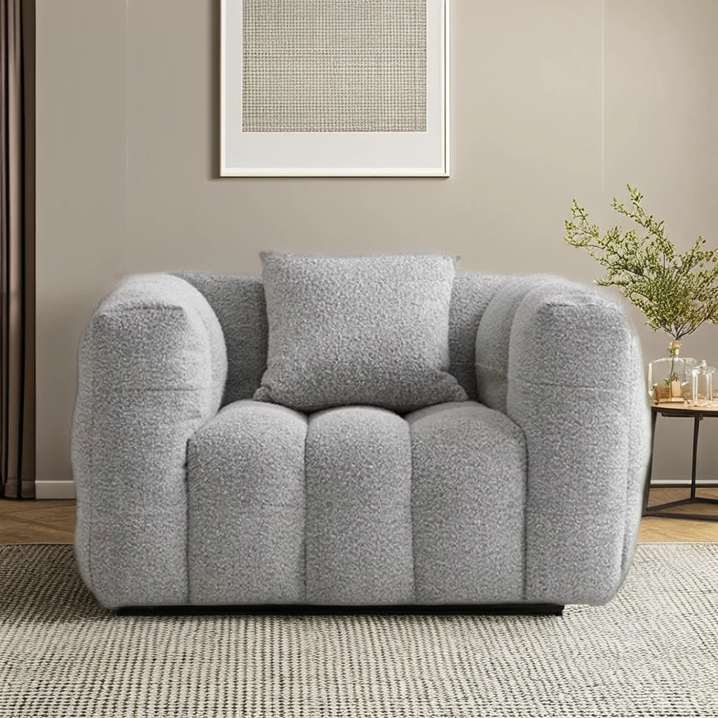 Cotton Candy Internet Famous One-Seater Sofa Modular and Extendable with Wabi-Sabi Design for Kitchen Villa and School