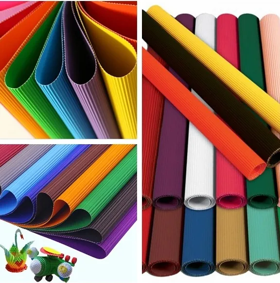 Factory Wholesale 20x30cm/305x305mm/15x15cm Card Colored Colorful Flower Wrapping Paper 2 Color