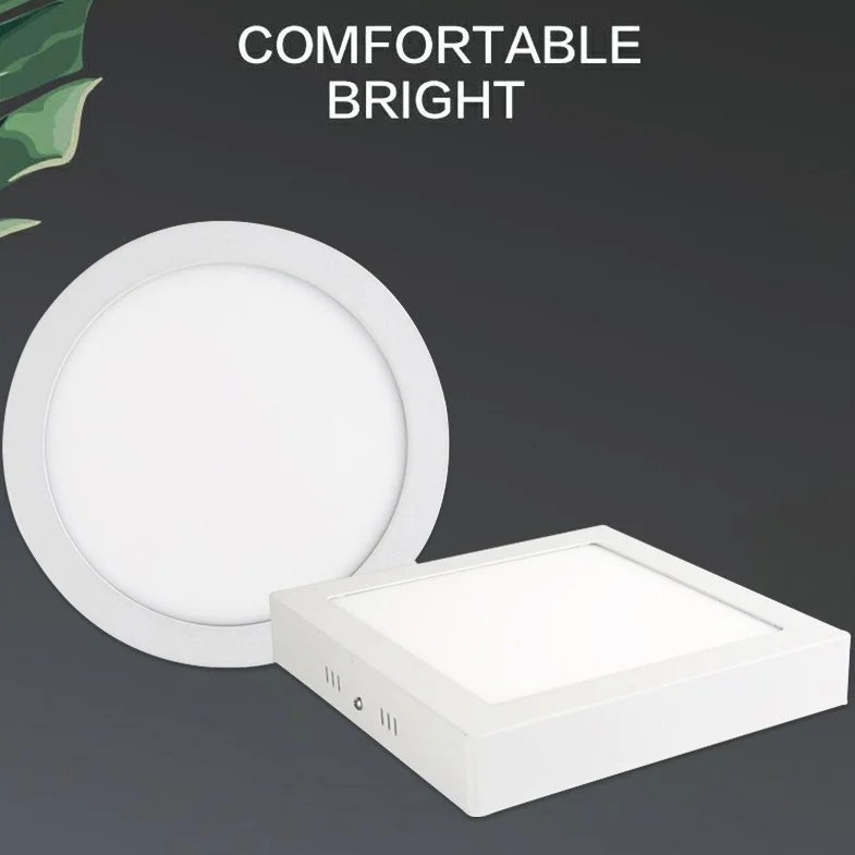 Dimmable 6W 12W 18W 24W Round/ Square Down Light Surface LED Ceiling panel light, led Panel Light