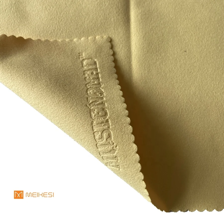 embossed microfiber suede computer screen lens cleaning cloth