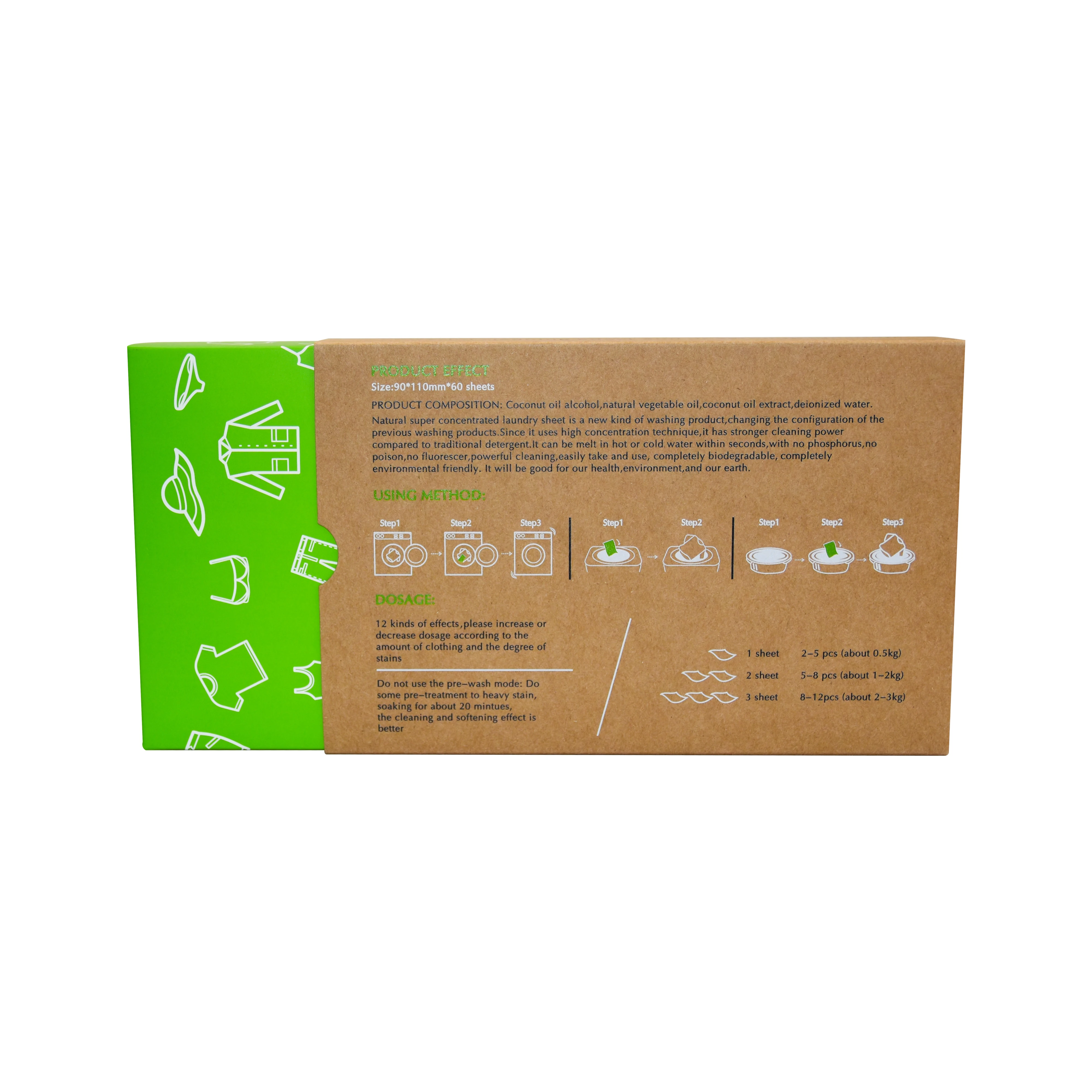 factory price  high Concentrated plant formula eco-friendly biodegradable laundry detergent ,laundry strips