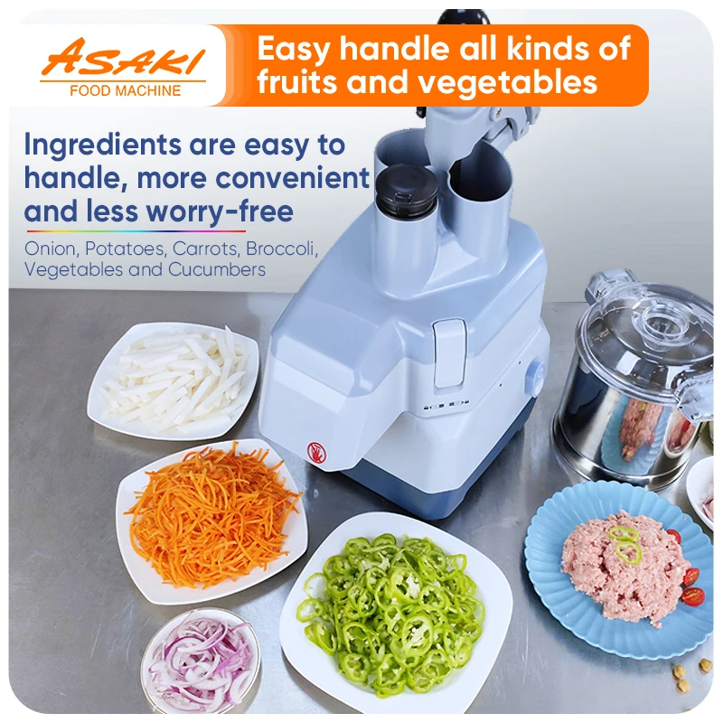 ASAKI Factory Commercial food processor Commercial Vegetable Cutter Slicer Electric Vegetable Cutter