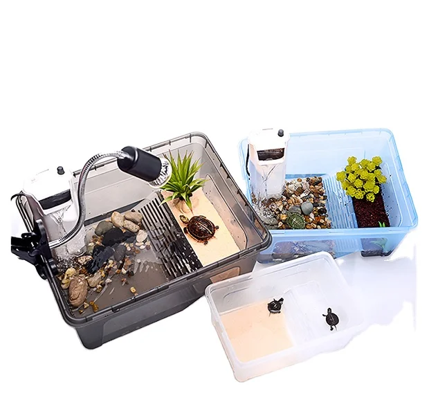 Barbarous BG Growth SG-01 Aquarium Reptile Breeding Box Plastic Water Turtle Tortoise Paradise Reptile Cage tank Feeding Box