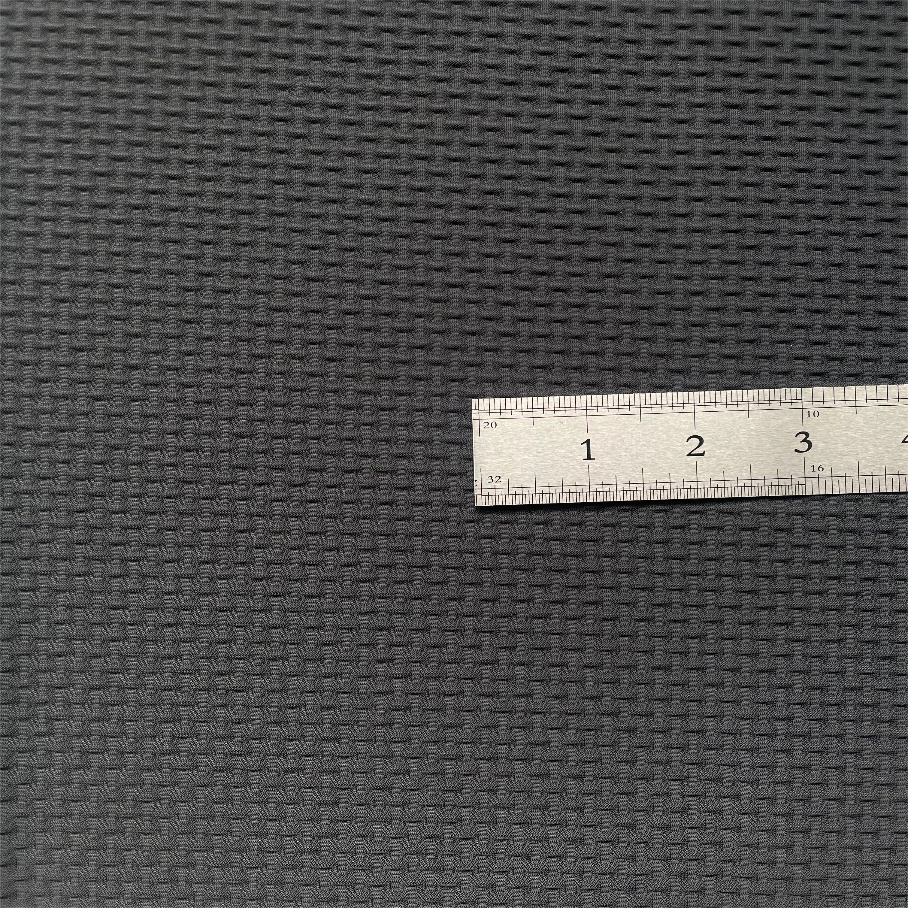 High quality nylon 4 way elastic  jersey fabric bubble bamboo jacquard knit skin-friendly quick-dry sportswear Polo shirt yoga