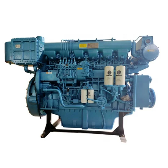 High quality water cooled turbocharged Chinese Weichai X6170ZC350-1 diesel marine engine 4 stroke