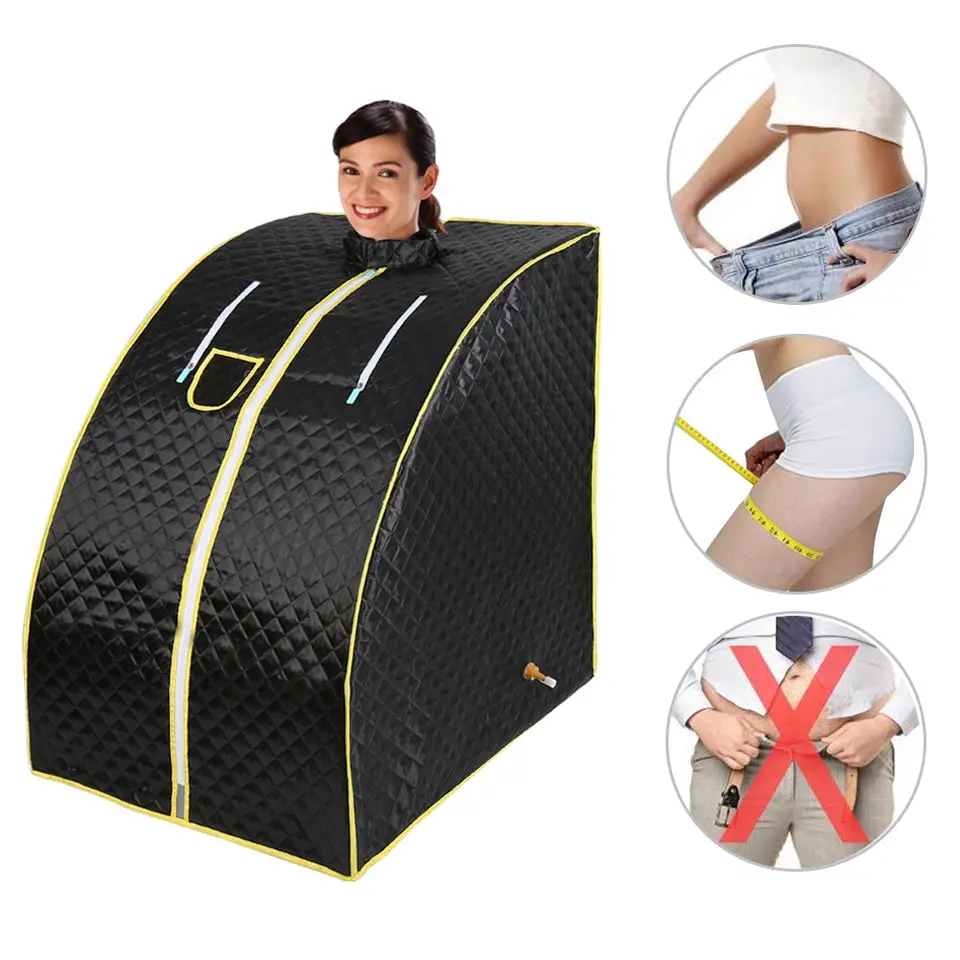 Single Person Weight Loss and Detox Slimming Heating Sauna Sweat Case with Arms Out Sauna box Steam Rooms with Chair
