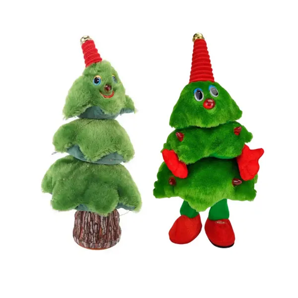Hot Santa Claus Doll Electronic Dancing Singing Christmas Tree Plush Toys Gifts Recording Deer For Children Singing Electric Toy