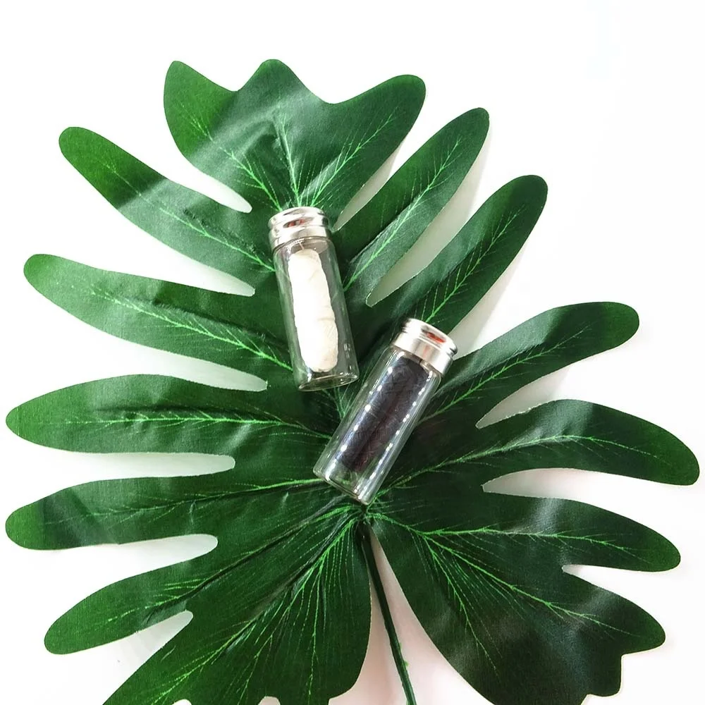 33 yard glass bottle vegan bamboo charcoal  family dental floss
