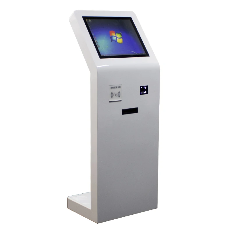 21.5 inch Capacitive Touch Screen Printer Scanner Kiosk Self Service Ordering Payment Floor Standing Checkout kiosk
