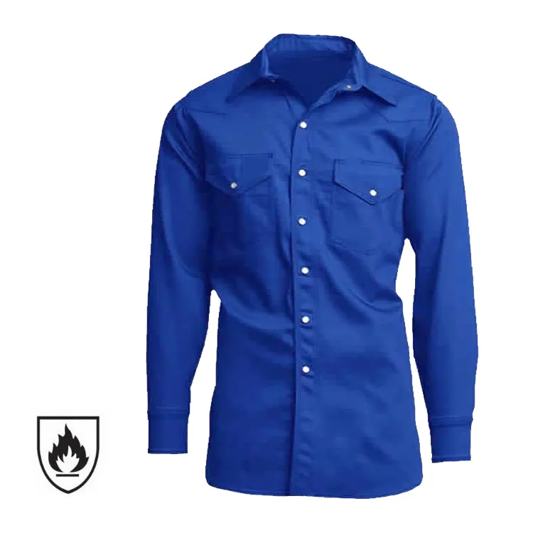 Factory Supply NFPA 2112 CAT 2 Wholesale FR Shirt Fire Proof Welder Fireproof Welding Clothing