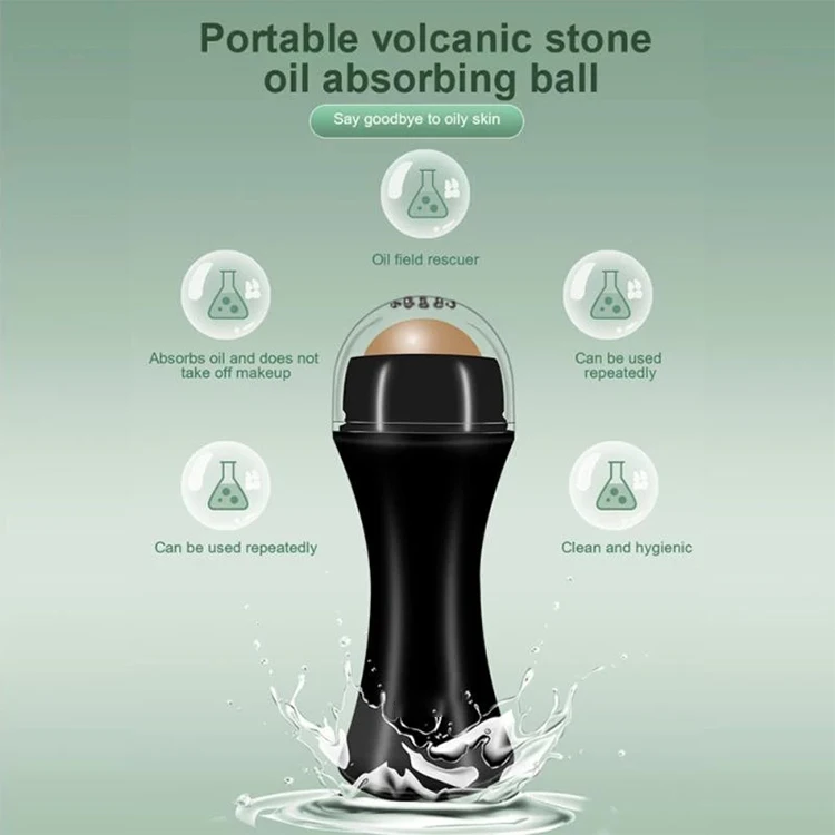 Volcanic Roller Oil Control Rolling Stone Matte Makeup Face Skin Care Tool Facial Cleaning Oil Absorption Roller On Ball