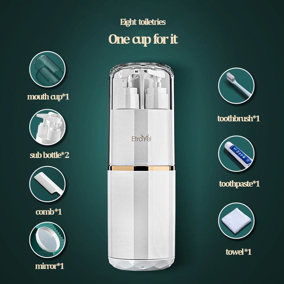 Новинка 2021, дорожный набор для мытья посуды, портативный дорожный гигиенический набор «все в одном», дорожный набор для душа с расческой