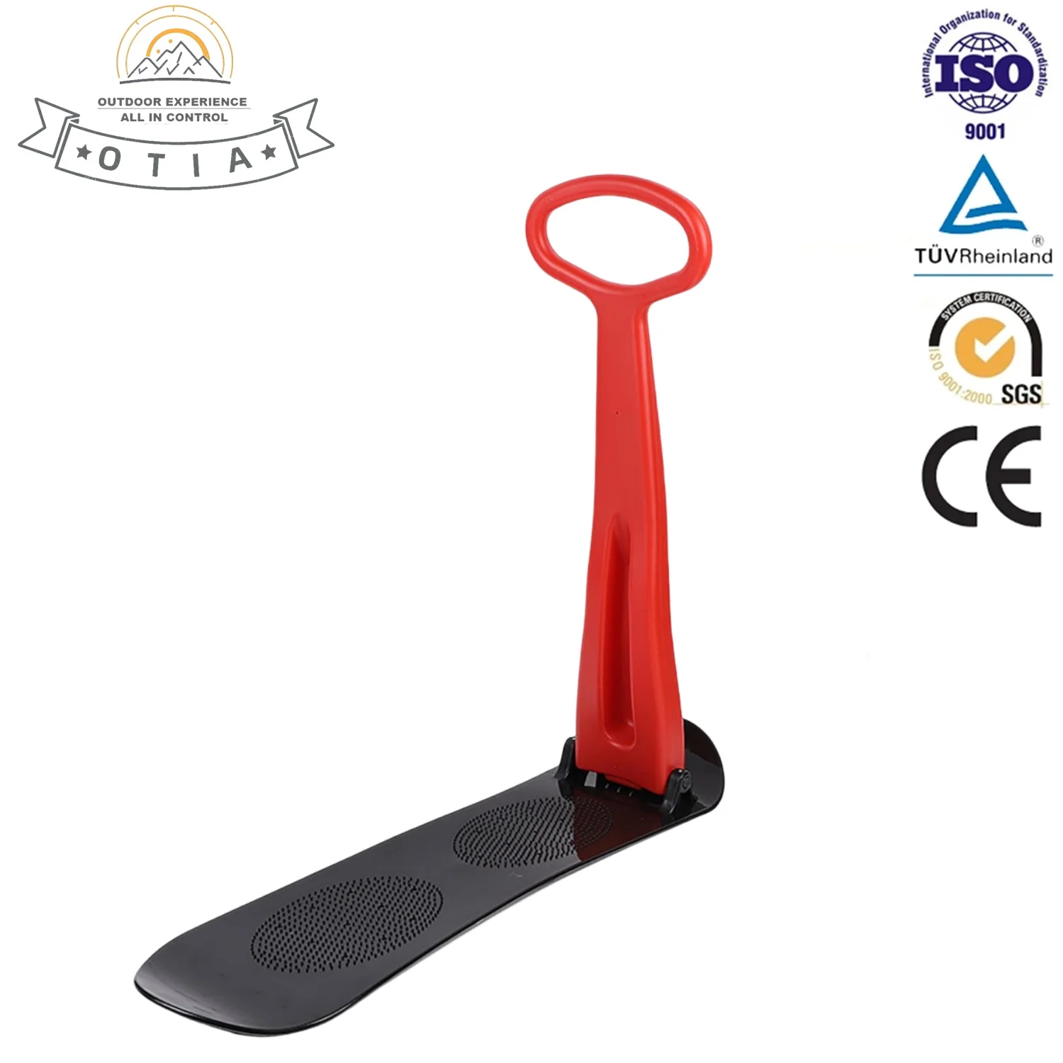 Folding Sledge Kick Snowboard Snow Scooter with Handle
