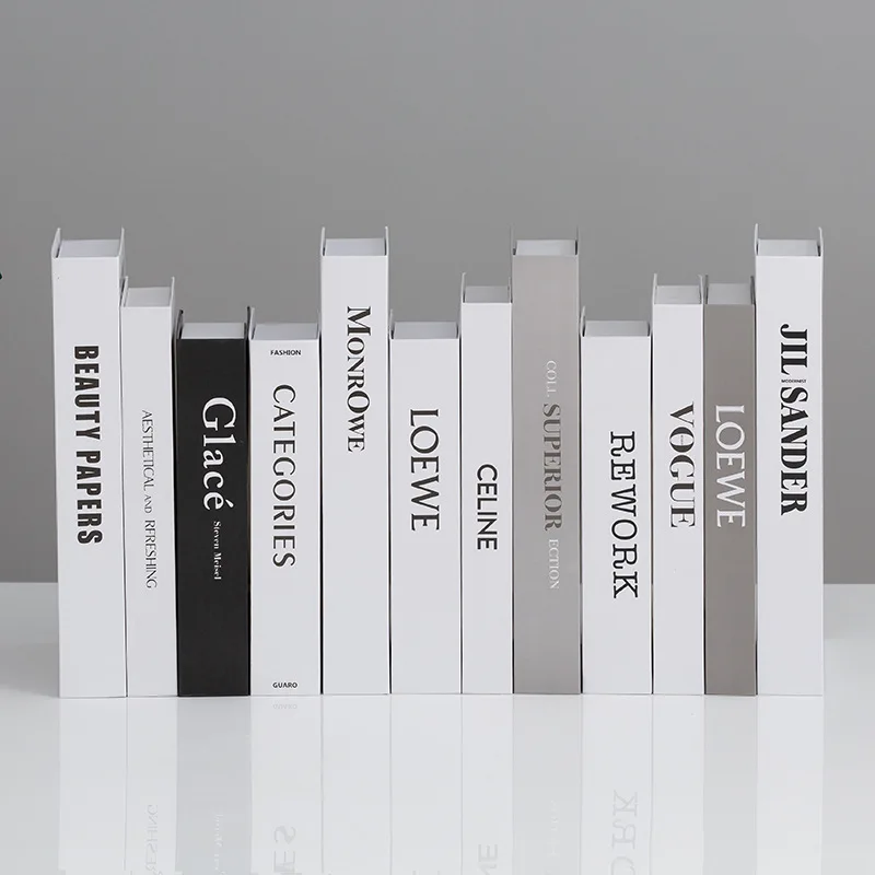Fashion model faux books for decoration 27cm black gray  decorative books for home stand decor