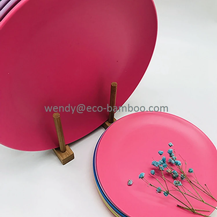 Lightweight Durable PP and RPET Plastic Dinner Plate Set of 6 Reusable Dinnerware for Home Use Dishwasher Safe