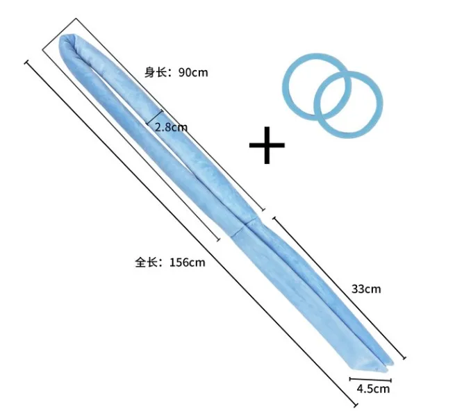 Long hair No Heat Curling Headband  Soft Velour Curling Ribbon Overnight Hair Rollers