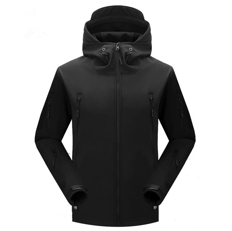 Combat Waterproof Jacket Shark Skin Fabric With Fleece Inner Tactical Jacket For Camping Hiking