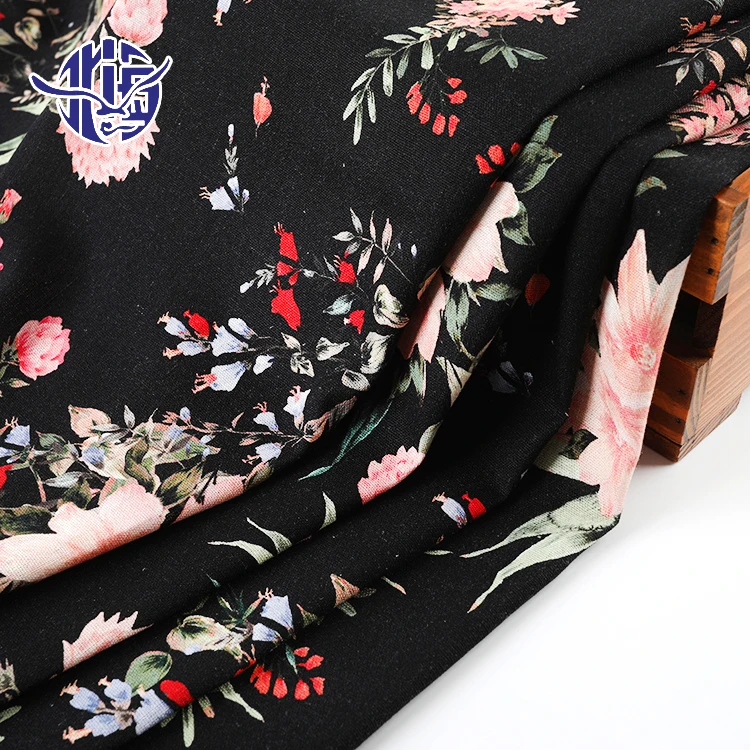 China Organic print Fabrics Wholesale Linen Cotton Fabric for shirt